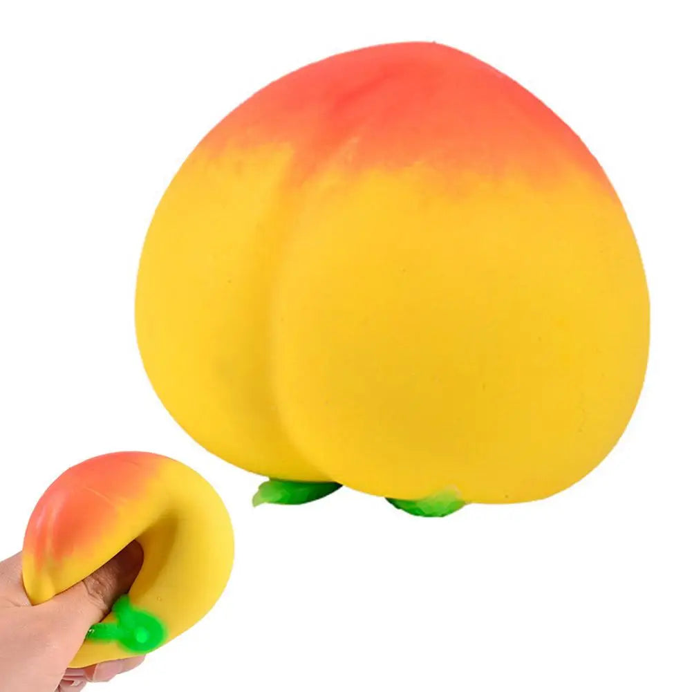 Pink Peach Stress Reliever Toy for Stress Relief Peaceful Pleasures Health and Wellness Yellow