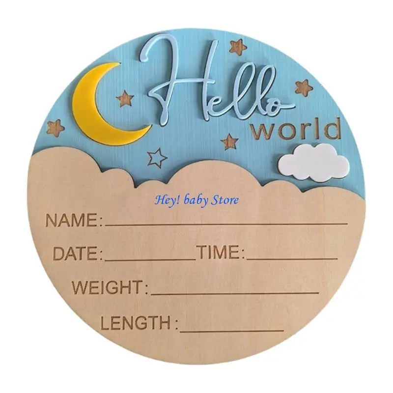 Baby Welcome Sign Nursery Decoration – Moon Charm Keepsake