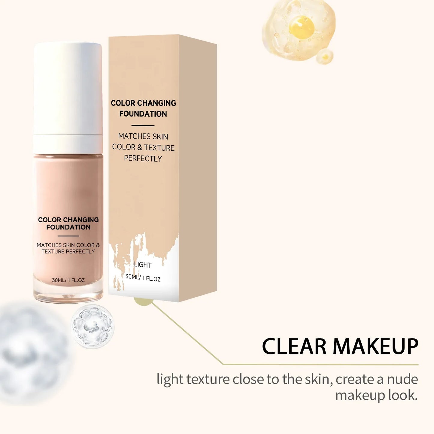 Color Changing Liquid Foundation – Waterproof & Full Coverage