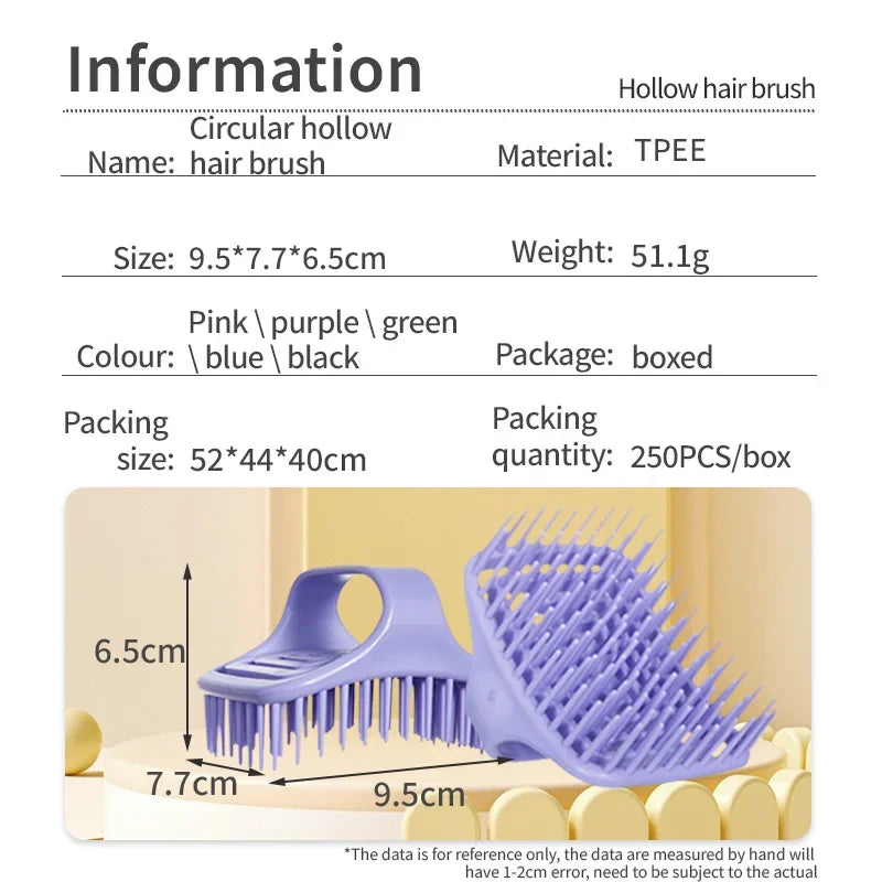 Silicone Scalp Massage Brush – Shampoo Hair Cleaning Comb Scalp Massage Brush Peaceful Pleasures Health and Wellness