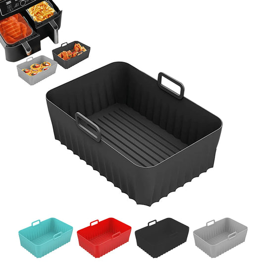 Leeseph Air Fryer Silicone Liners, Reusable Non-Stick Pot Oven Liner Baking Tray, Air Fryer Basket Air Fryer Accessories Peaceful Pleasures Health and Wellness