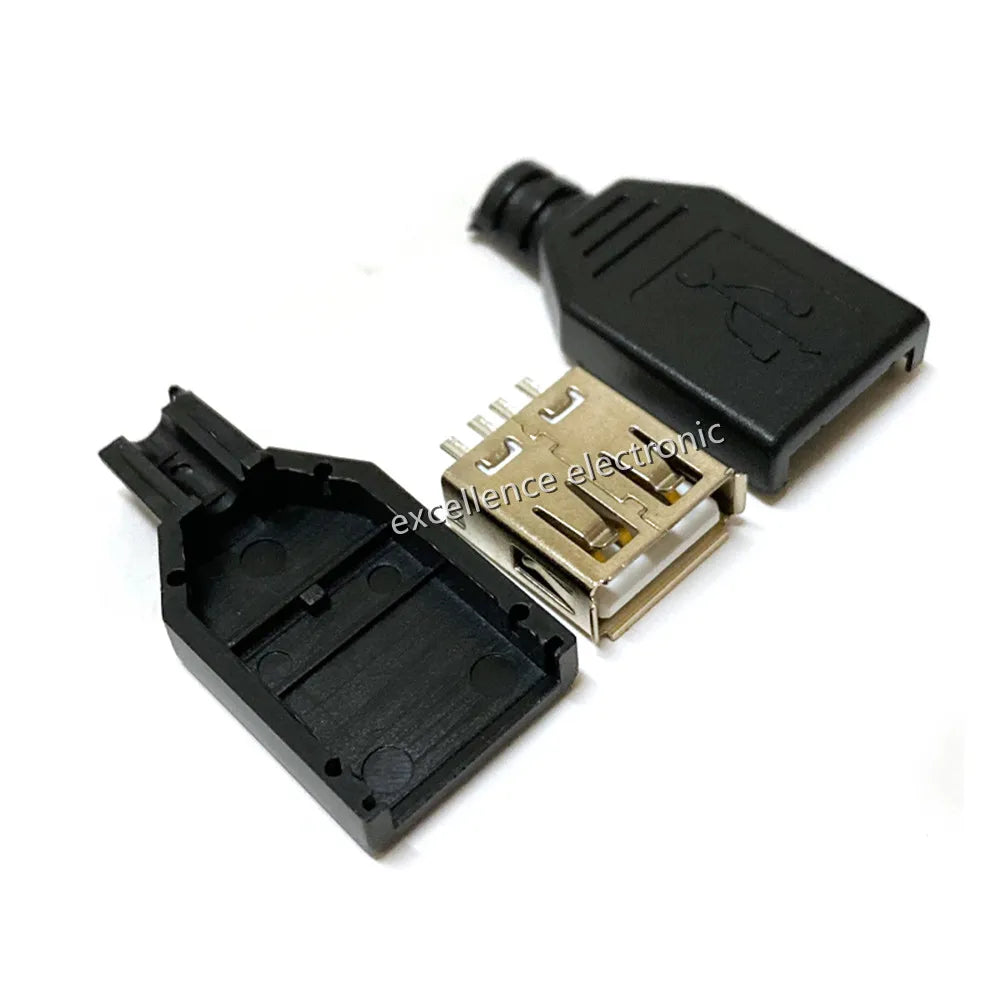 10Pcs USB Connectors Type B/Micro/Mini/USB2.0 Type A Male Female Assembly Adapter DIY Soldering Repair Data Charging Plug Socket Peaceful Pleasures Health and Wellness USB2.0 A Female