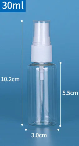 Refillable Spray Bottles 10–50ml Clear PET Plastic Perfume