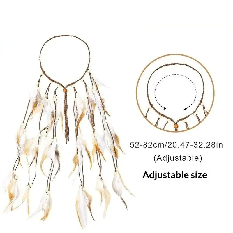 Elegant Feather Headband for Women & Girls | Party & Cosplay