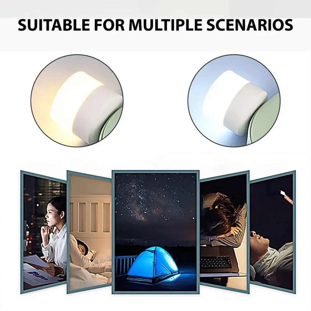 Mini USB Night Light Random Colours Eye Protection Book Reading Light USB Plug Computer Mobile Power Charging LED Night Lamp Peaceful Pleasures Health and Wellness