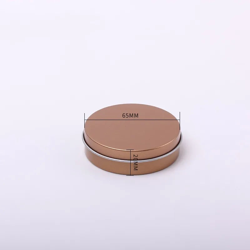 Round Tin Box – Refillable Metal Storage Jar for DIY & Travel