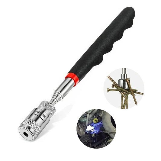 New Telescopic Adjustable Portable Magnet Pick Up Tool Magnetic Telescopic Magnet Grip Pen Telescopic Magnet Stick with Light Peaceful Pleasures Health and Wellness