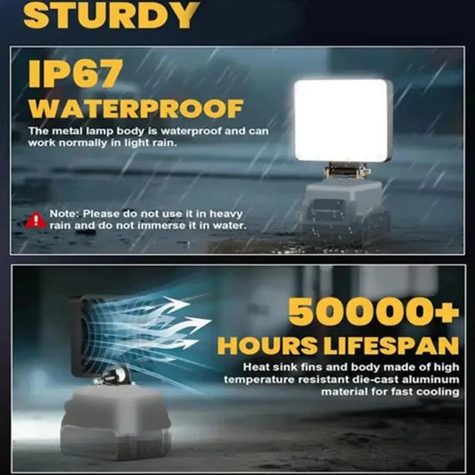 21V LED Work Light – Portable Super Bright Job Site Flashlight LED Work Light Peaceful Pleasures Health and Wellness