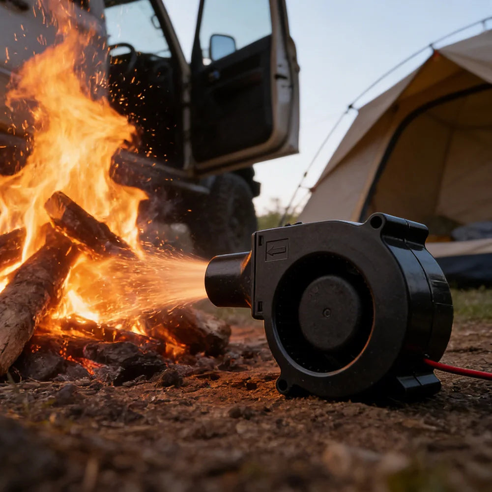 Portable BBQ Blower Fan | Adjustable Speed Charcoal Chimney Starter