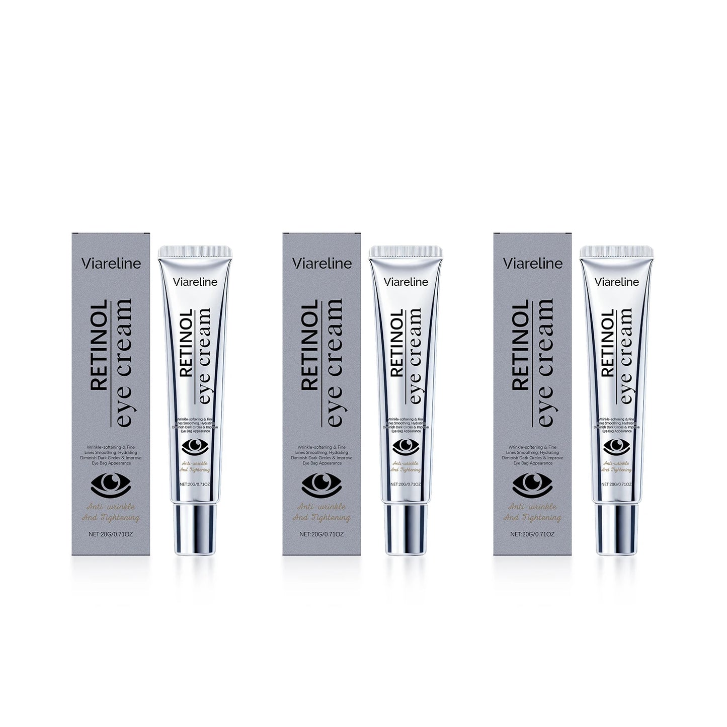 Retinol Eye Cream Reduce Wrinkles Firming Lifting Anti Dark Circles Puffiness Fade Fine Lines Hydrating Smooth Repair Eye Cream Peaceful Pleasures Health and Wellness 60g boxed