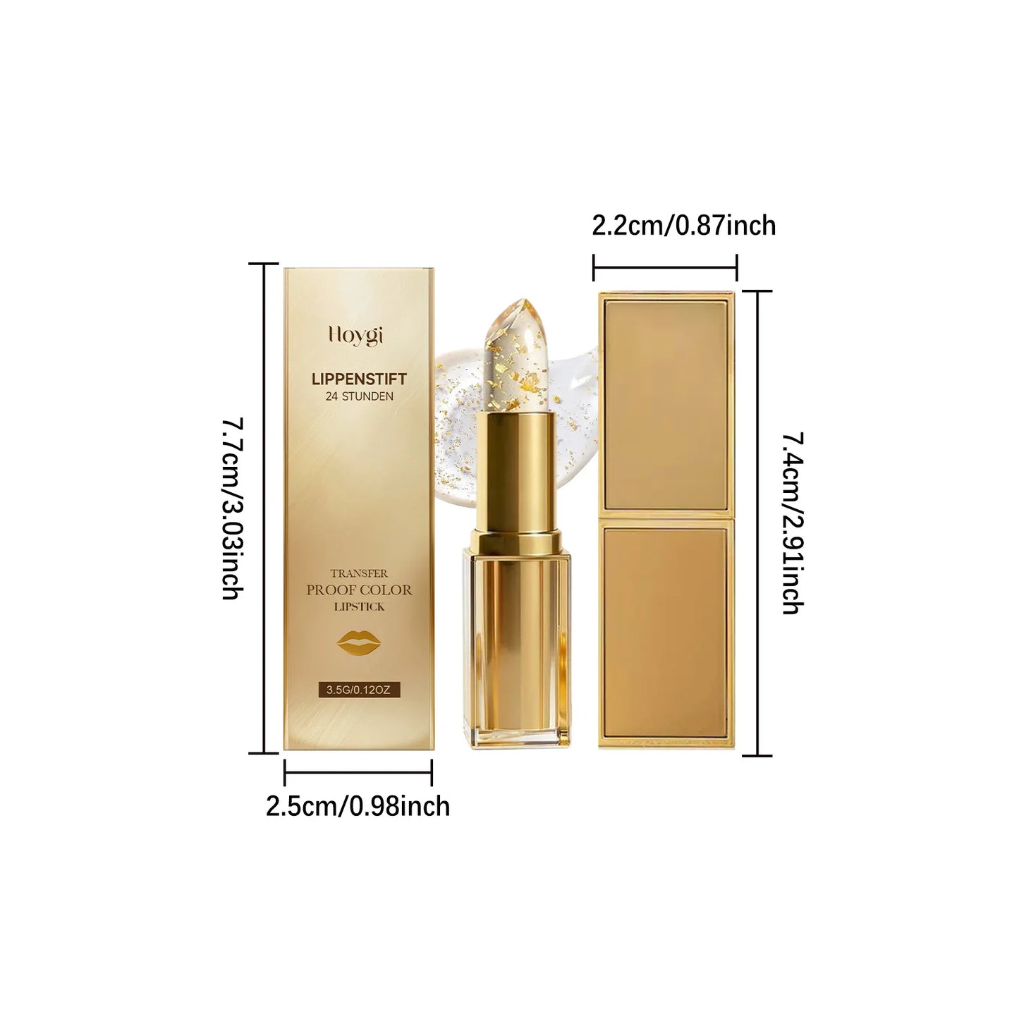 Gold Foil Color-Changing Lip Balm – Moisturizing & Transfer-Proof