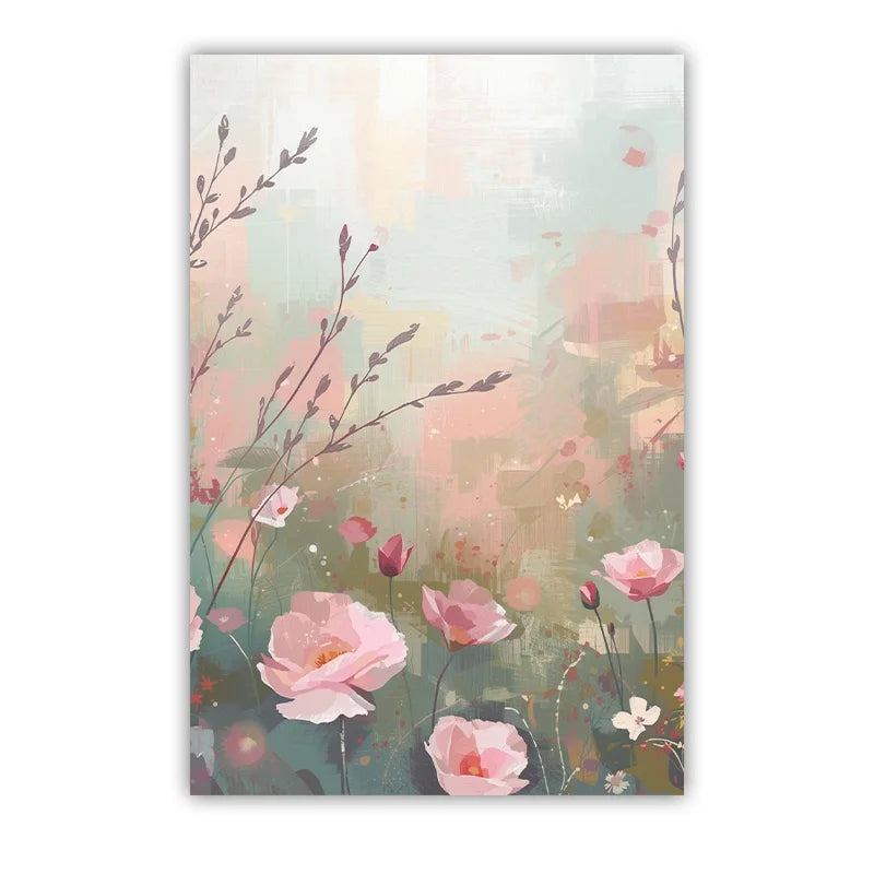 Vintage Wildflower Botanical Canvas Wall Art | Floral Poster Botanical Canvas Print Peaceful Pleasures Health and Wellness 04 30x40cm No Frame China Mainland