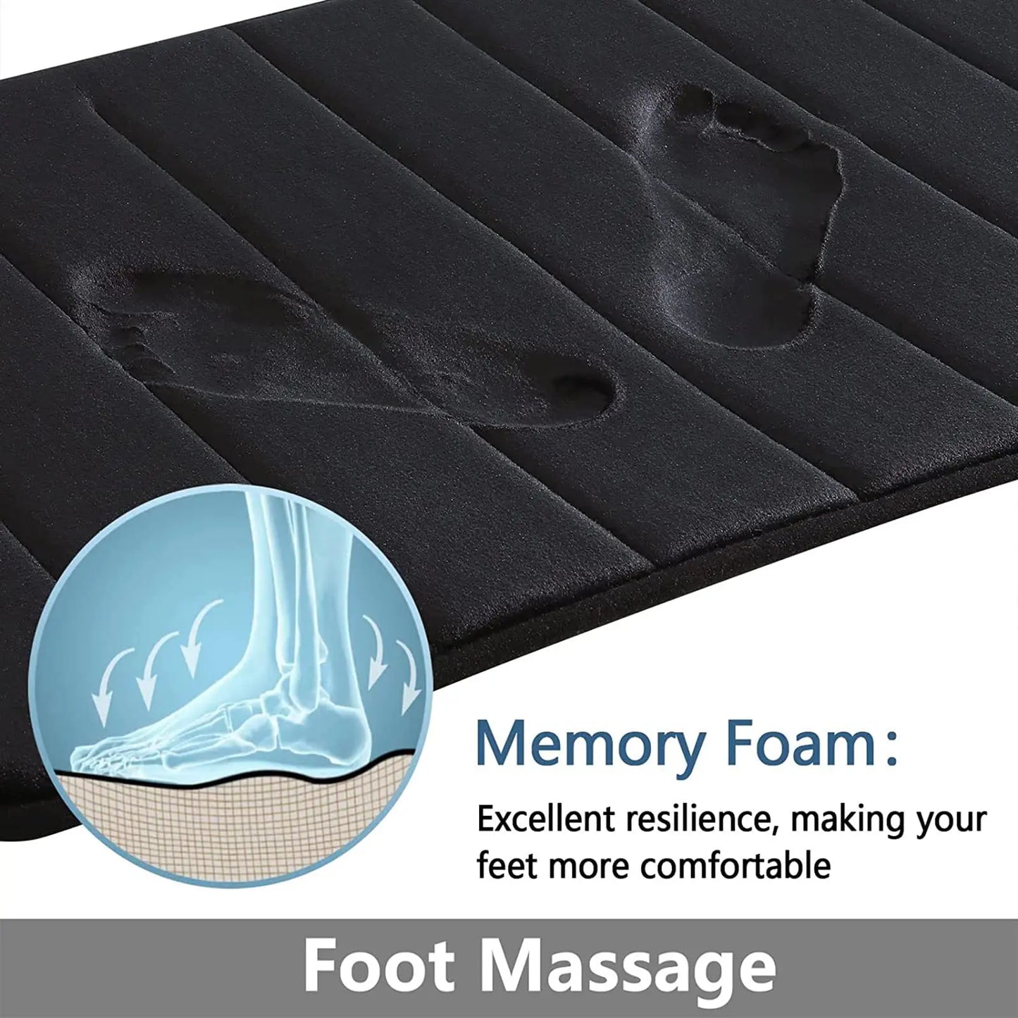 Memory Foam Bath Mat – Non-Slip Super Absorbent Bathroom Rug