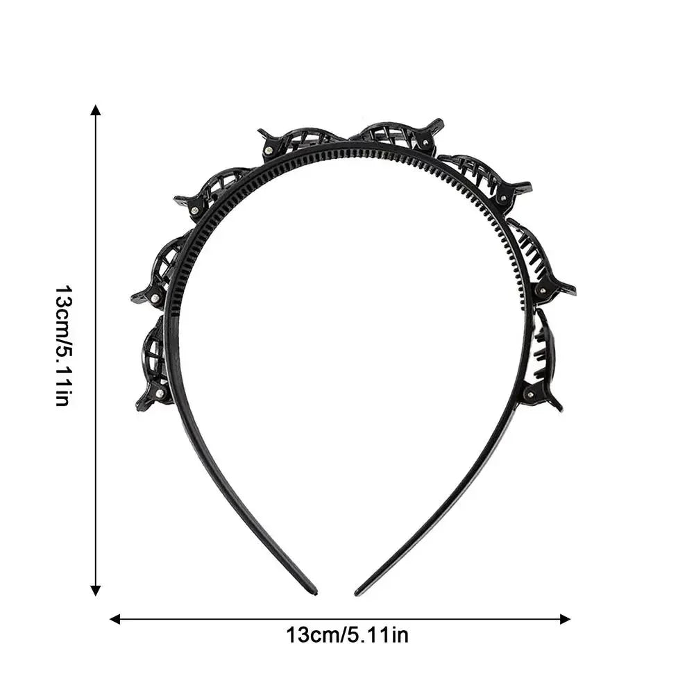 Women's Headband with Clips – Twist, Plait & Bang Styling Hoop