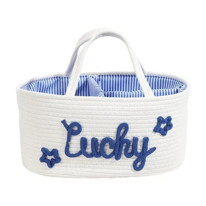 Cotton Rope Storage Bin | Baby Nursery Organizer Basket
