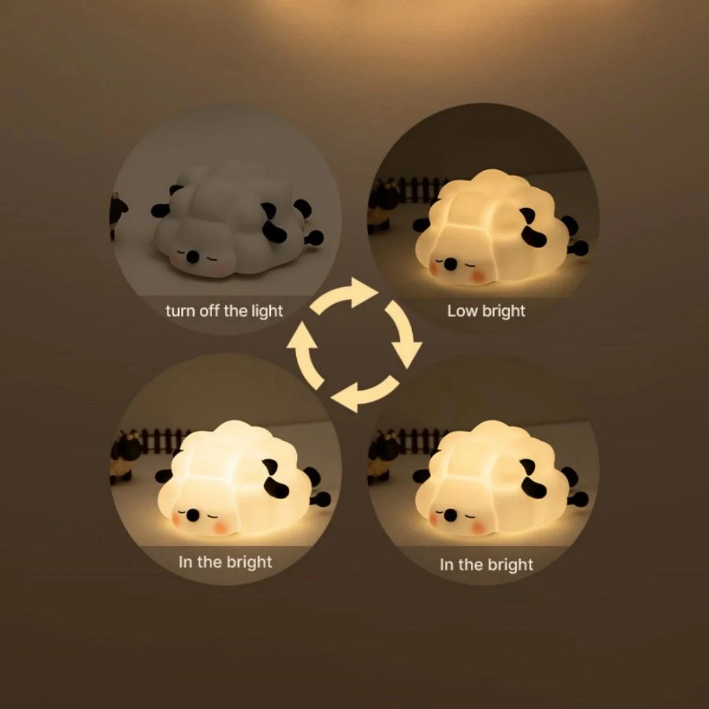 Animal Silicone Night Light – Rechargeable LED Kids Bedside Lamp