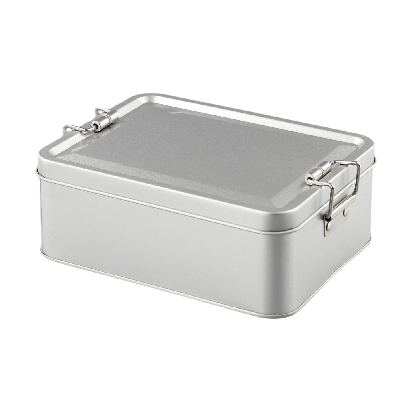 Tinplate Box Metal Storage Tins Tea Container Rectangular W Lids