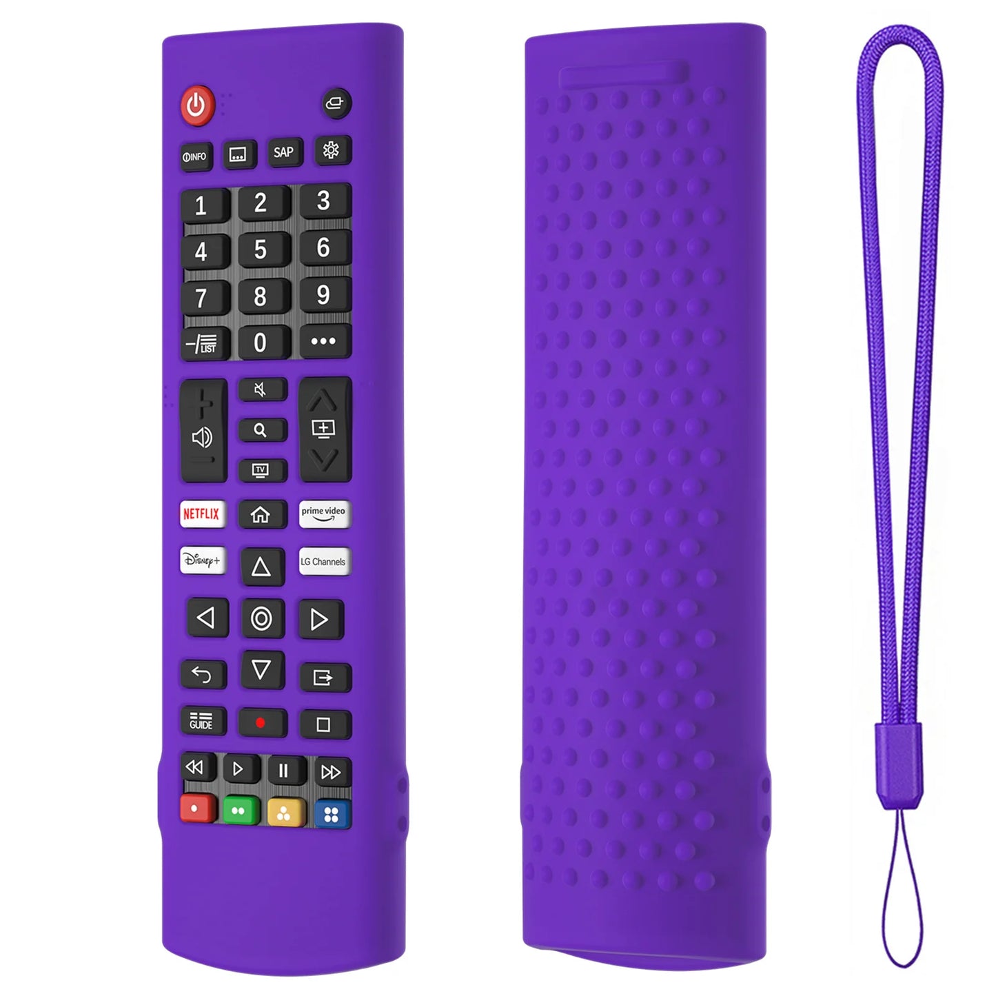 New For LG AKB76040302 LG AKB75375604 Remote Control Case Soft Silicone Protective Cover Compatible Replacement Accessories Peaceful Pleasures Health and Wellness for akb Purple