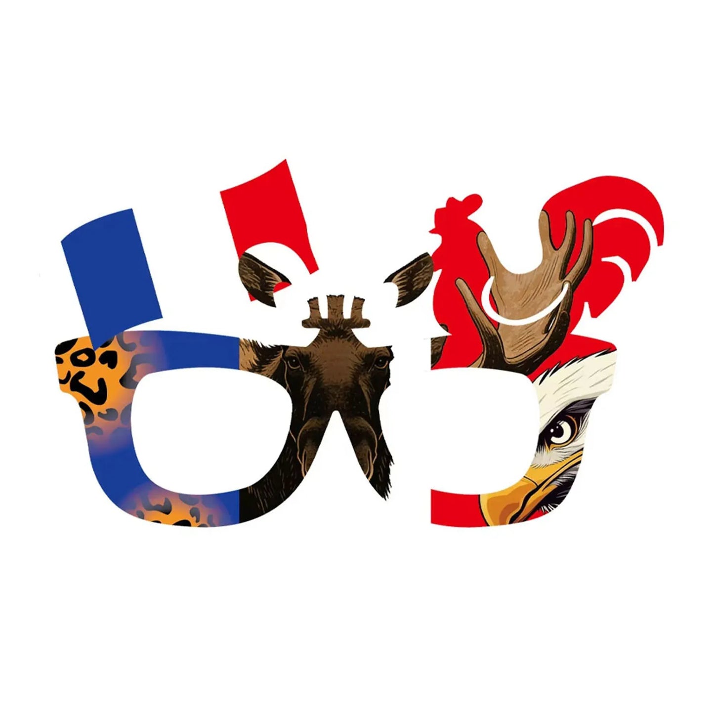 2026 Football Competition Football Costume Glasses Novelty Fun Eyeglasses Soccer Fans Cheering Props for Cheerleading Peaceful Pleasures Health and Wellness France Version