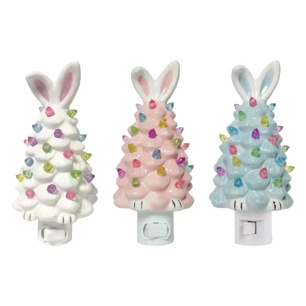 Easter Bunny Plug-In Night Light | Kids Room Ambient Wall Lamp