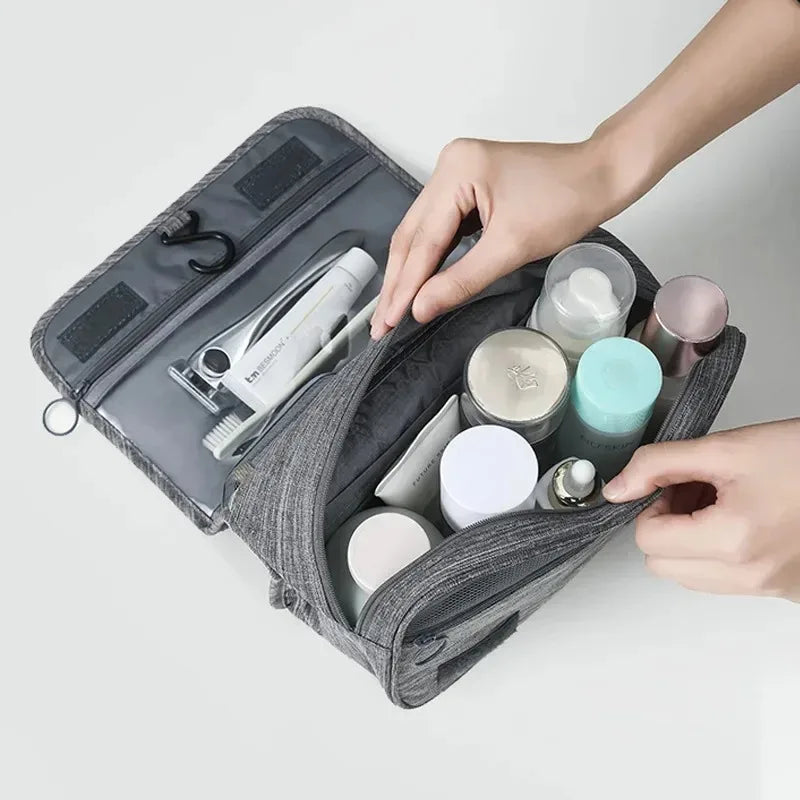 Oxford Fabric Men Business Portable Storage Bag Toiletries Organizer Women Cosmetic Bag Waterproof Hanging Travel Wash Pouch Peaceful Pleasures Health and Wellness
