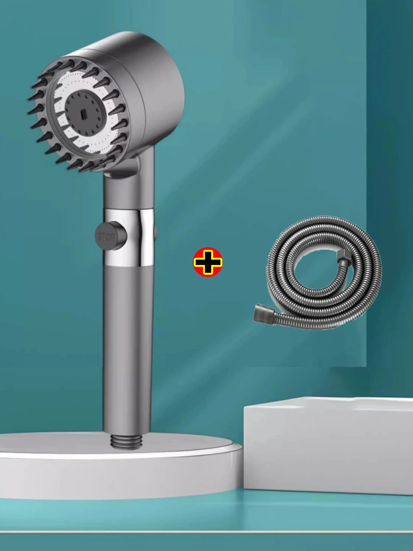 High Pressure Handheld Shower Head | 3-Mode Filtered Spray Set