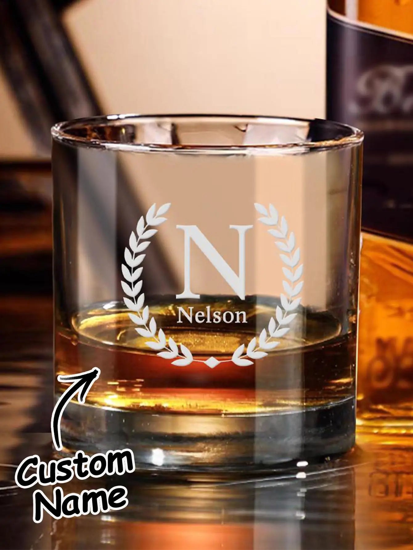 Custom Name Whiskey Glass Personalized Tumbler Engraved Gift For Him Her Dad Husband Anniversary Valentine Birthday Father Day Peaceful Pleasures Health and Wellness Style 2 One Size