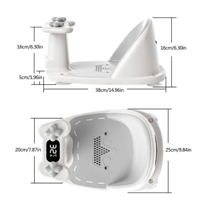 Infant Bath Seat with Suction Cups & Adjustable Backrest | 6–18M
