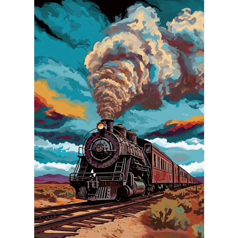Steam Train Sunset Canvas Poster – Vintage Anime Wall Art Canvas Wall Art Peaceful Pleasures Health and Wellness 5 20x30cm Unframed