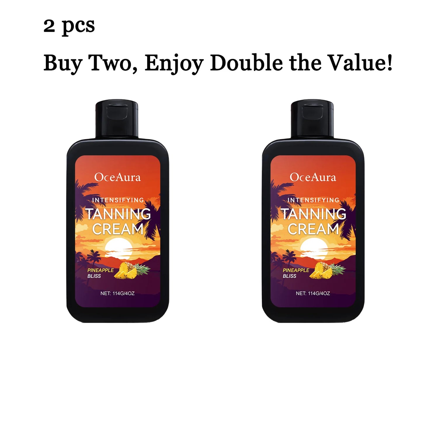 OceAura Sunless Self-Tanning Cream with Coconut Oil 114g