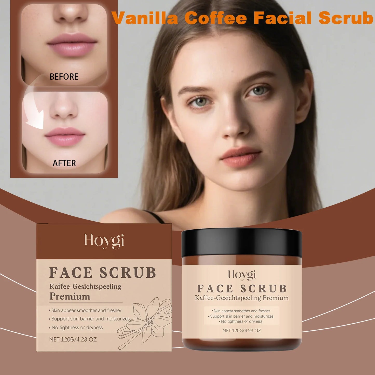 Vanilla Coffee Face Scrub – Deep Cleansing & Oil Control
