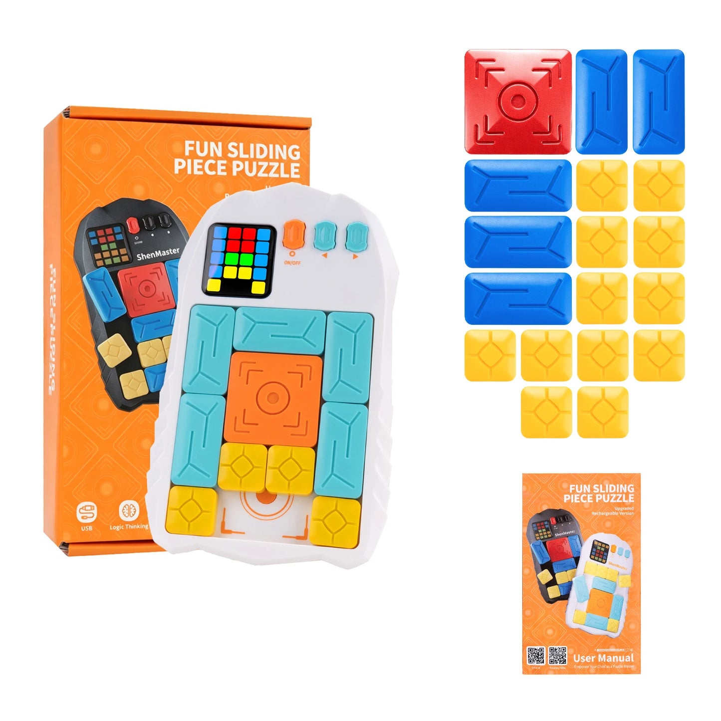 AI Huarong Road Magnetic Suction Block Sliding 500+ Levels Puzzle