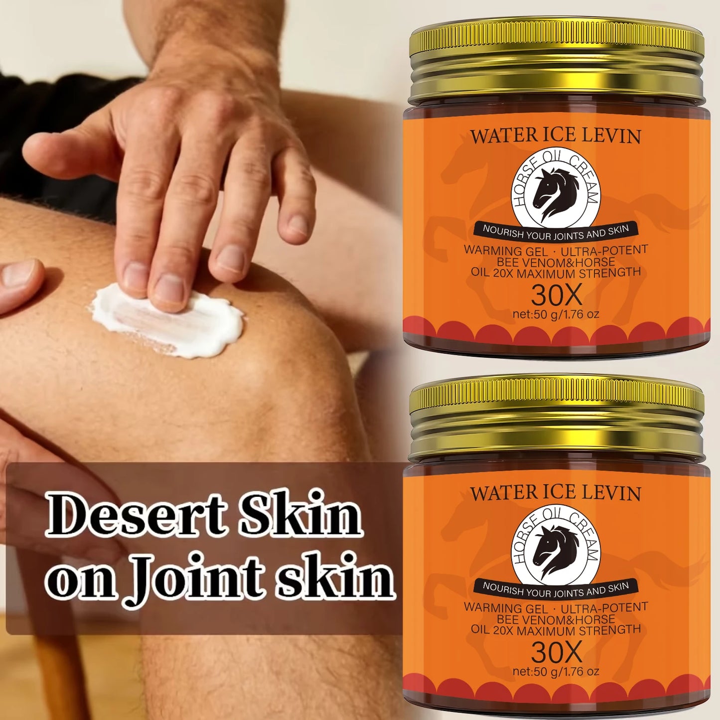 Horse Oil Cream with Bee Venom & Rosemary – 50g Body Cream
