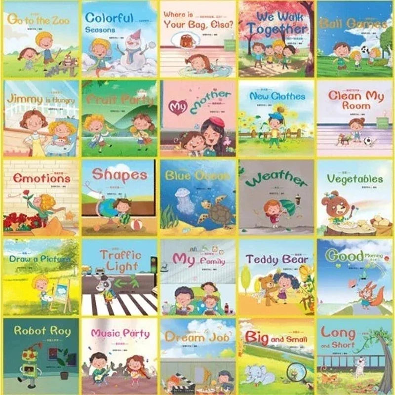 60 Books Children's English Early Learning Picture Book Graded
