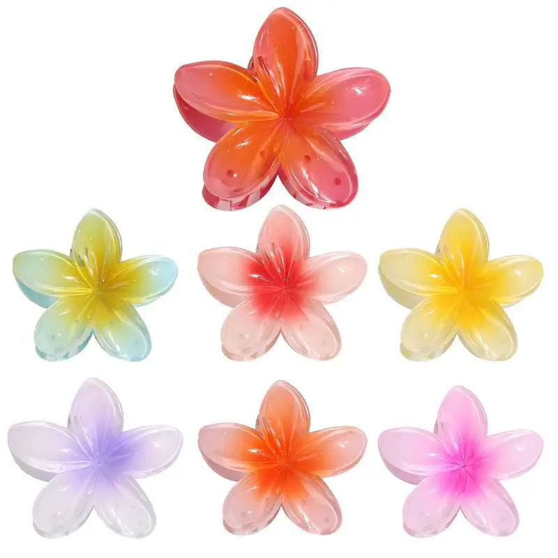 Hawaiian Flower Hair Claw Clips Large Claw for Thick/Thin Hairpins for Women Girls Barrettes Beach Summer Hair Accessories Gifts Peaceful Pleasures Health and Wellness