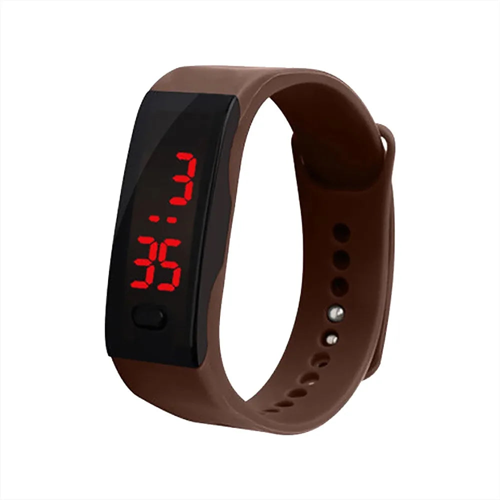 Led Digital Display Bracelet Student Electronic Watch Children'S Outdoor Sports Watch Silicone Watch Children'S Gift Relojes Peaceful Pleasures Health and Wellness Coffee