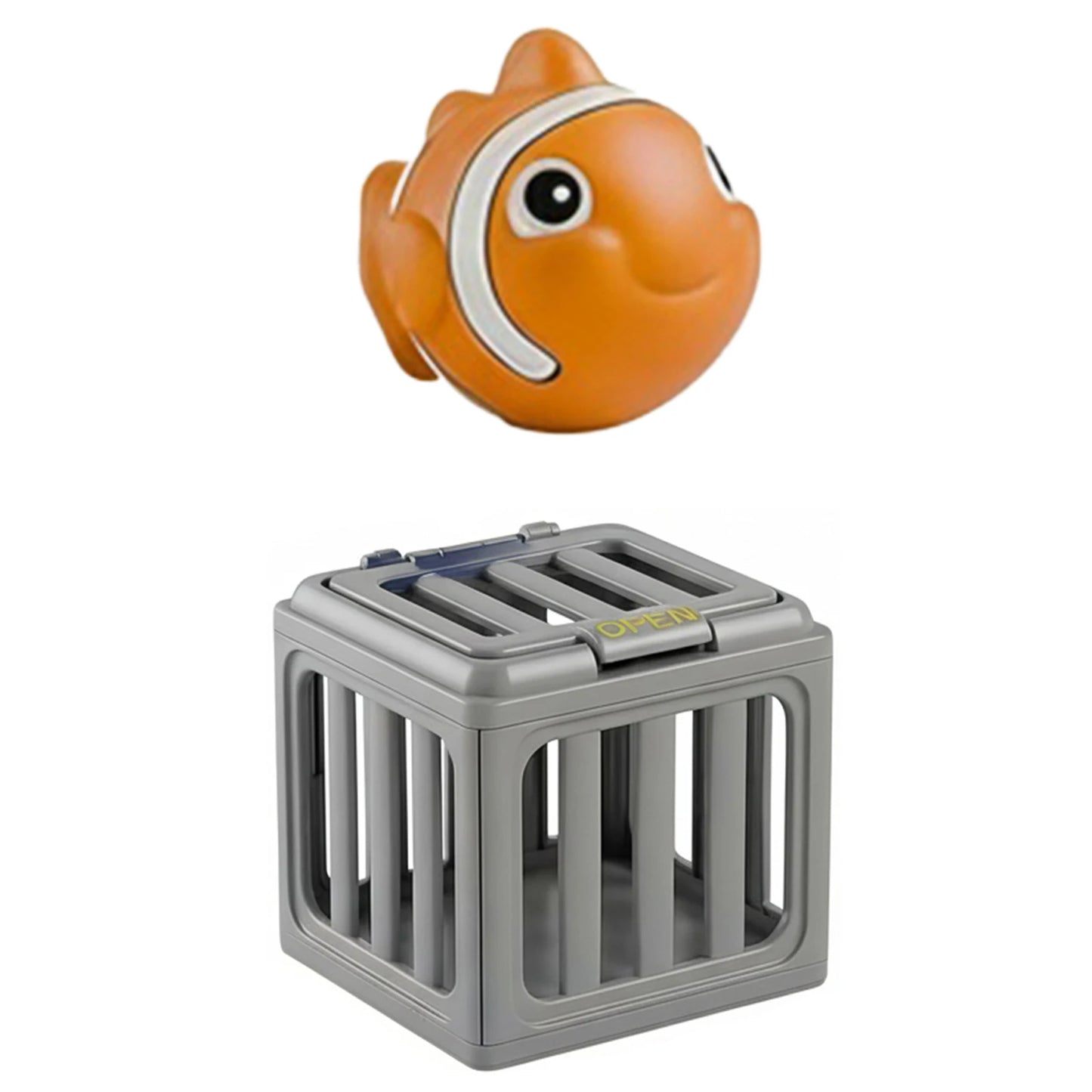 Toddler Pool Diving Toy Set PVC Soft Vinyl Sea Animal Figures With Cage Interactive Swimming Training Gift For Children Peaceful Pleasures Health and Wellness