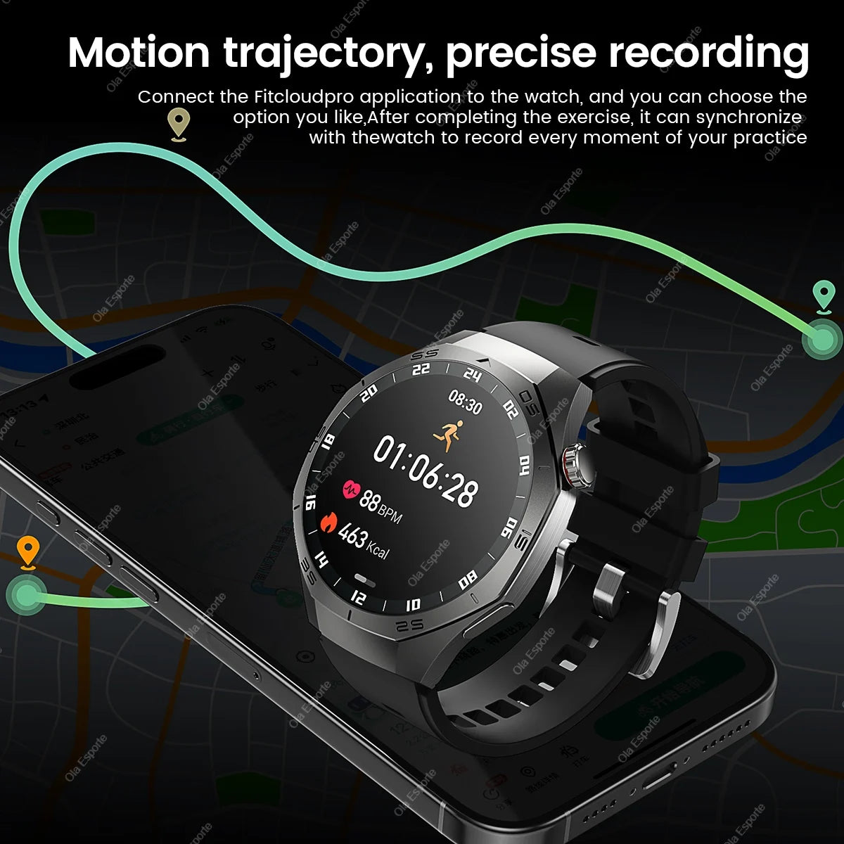 Ola Esporte HT30 Smartwatch – Bluetooth Calling & Heart Rate