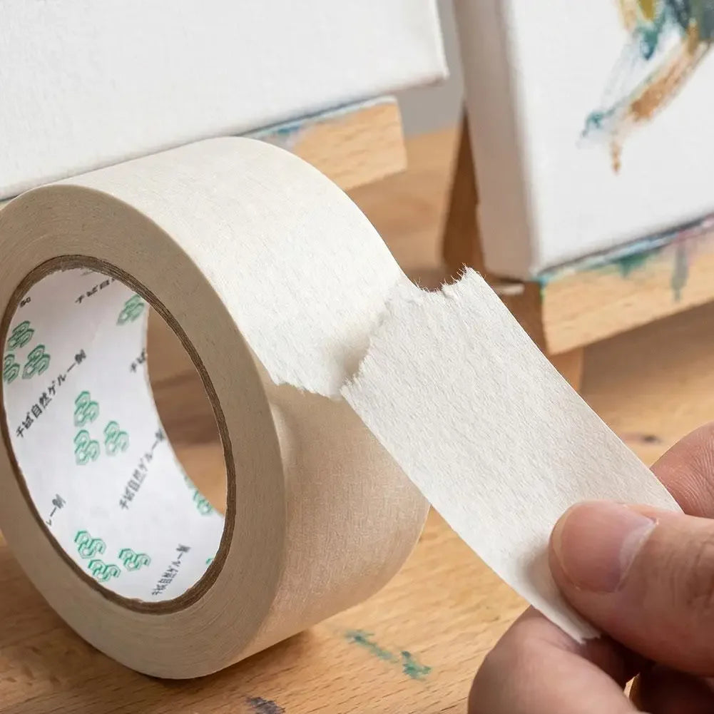 50mmx50m Painter Masking Tape Writable No Residue Easy Tear Single Side Paper Tapefor Car Wall Floor Painting Packaging Sealing Peaceful Pleasures Health and Wellness