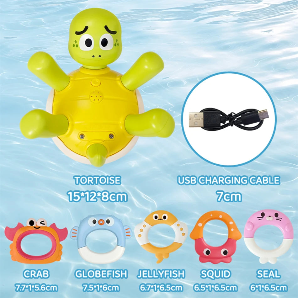 Electric Turtle Cute Swimming Water Spray Toys Bathroom Bath