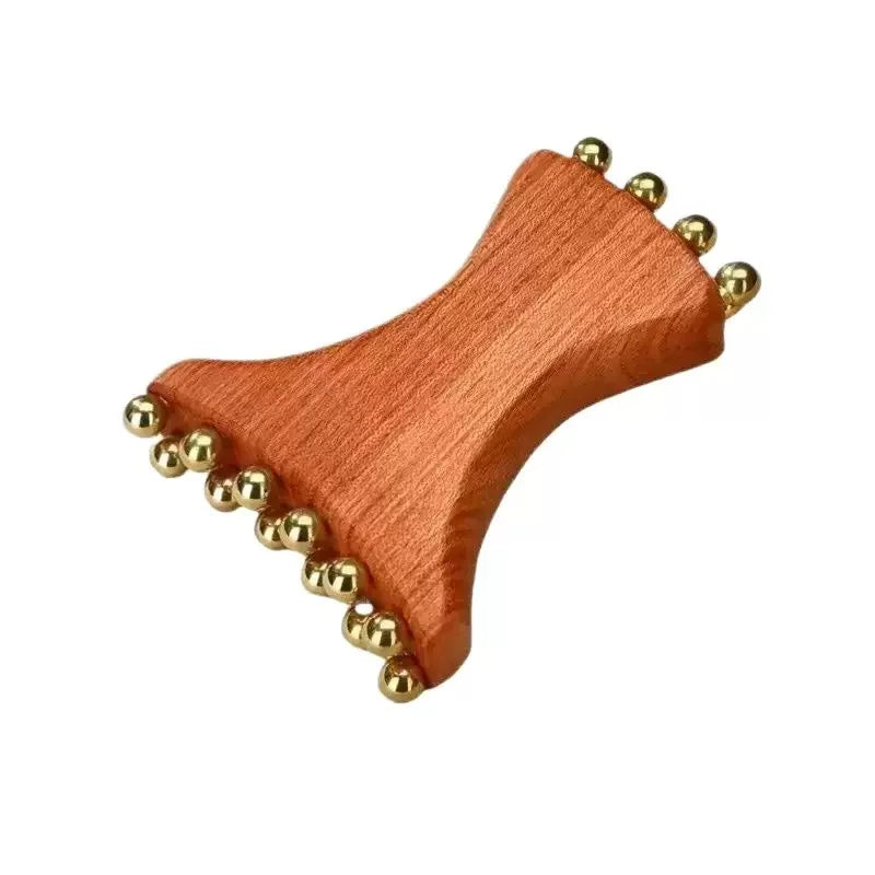 Brass Gold Bead Facial Dredge Tool, Nasolabial Folds, Apple Muscle, Jawline Beauty Massage Device Peaceful Pleasures Health and Wellness Face massager