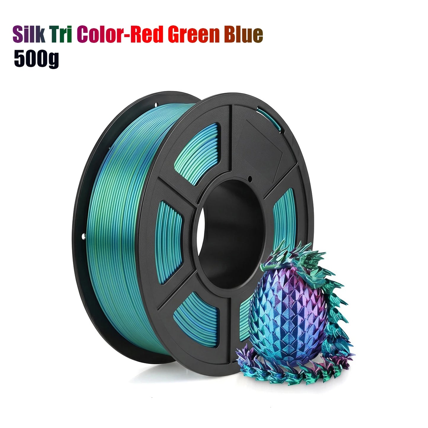 Silk Rainbow PLA Filament 1.75mm Triple Color | DINGSUN 3D