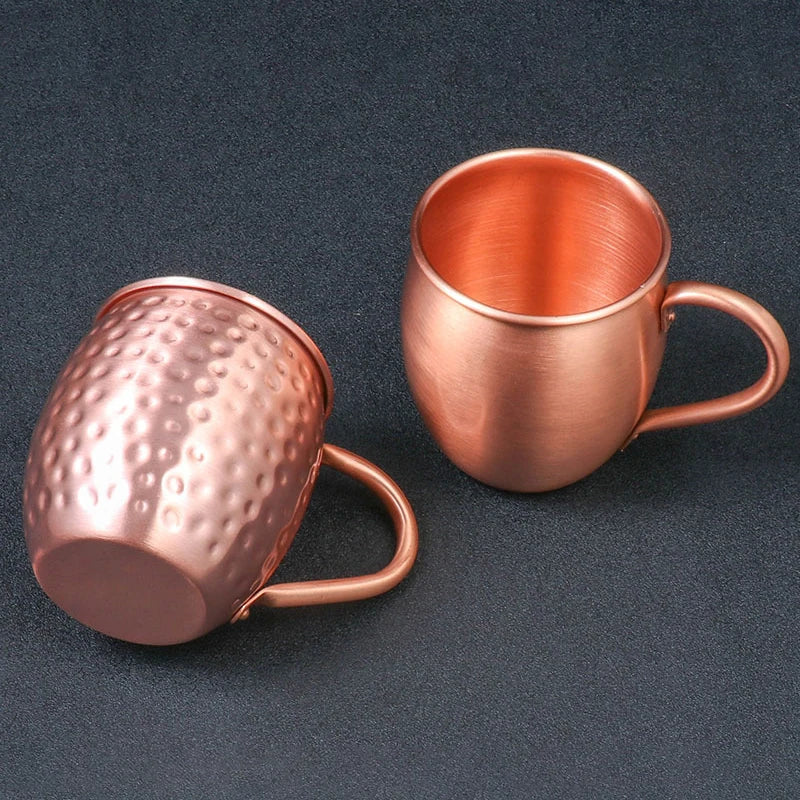 530ml 100% Copper Moscow Mule Mug Cocktail Wine Cup Hammered Coppery Beer Mugs Coffee Mug Milk Cup Bar Cup Drinkware Durable Peaceful Pleasures Health and Wellness
