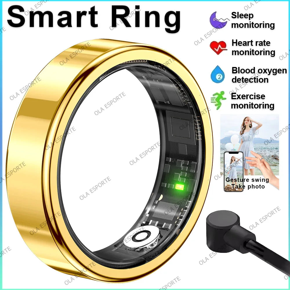 Smart Ring Fitness Tracker – Heart Rate, Sleep & SpO2 Monitor