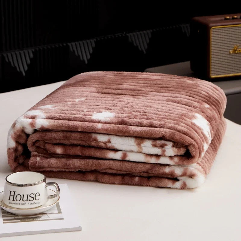 3D Jacquard Shaggy Blanket – Cozy Lightweight Throw for Bed & Sofa