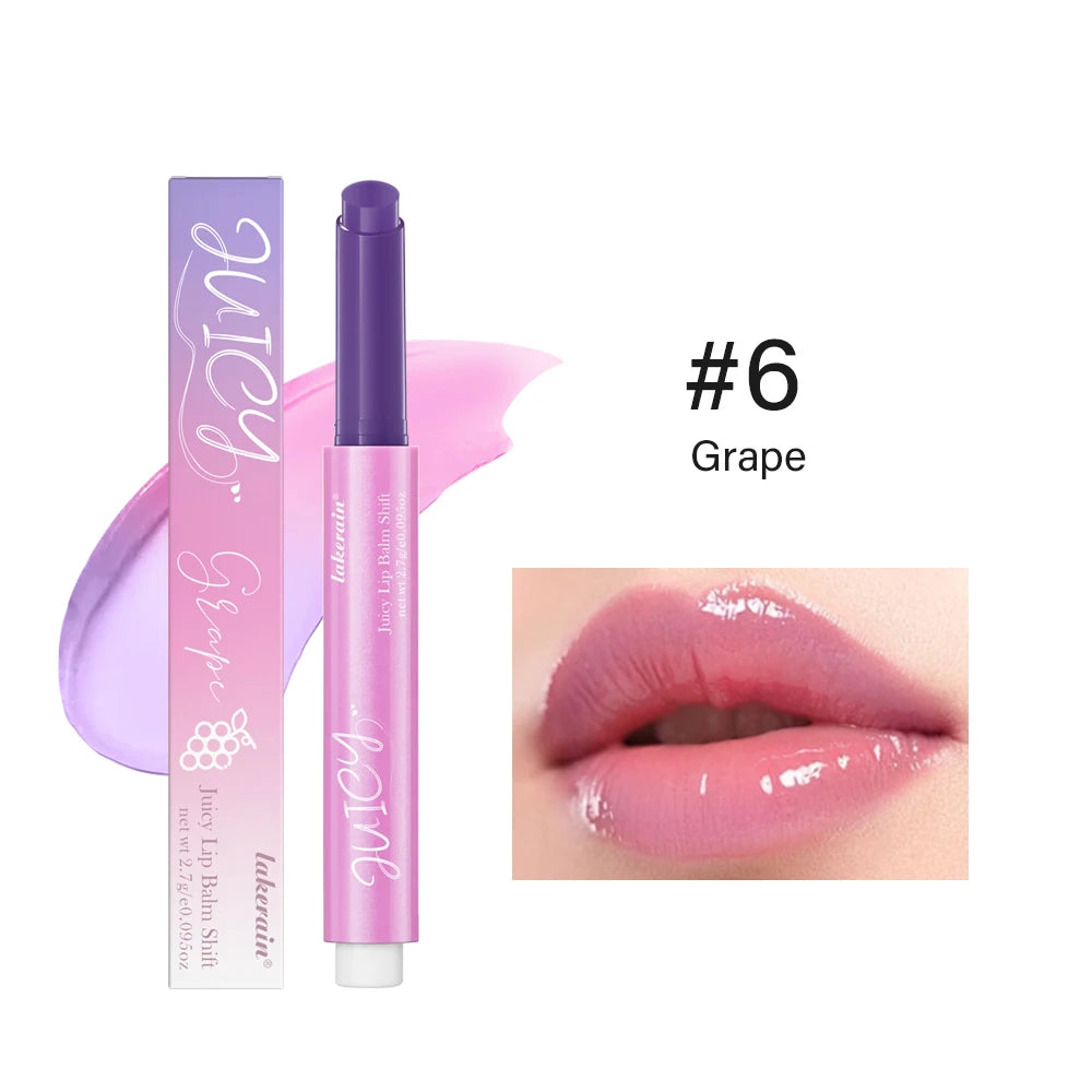 Color Change Juicy Lip Balm Shift Ph Color Changing Lip Balm Long Lasting Moisturizing Lipstick all change to pink lips makeup Peaceful Pleasures Health and Wellness Grape6