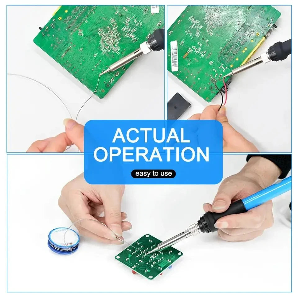 60W Adjustable Temperature Soldering Iron – 220V EU Plug Peaceful Pleasures Health and Wellness