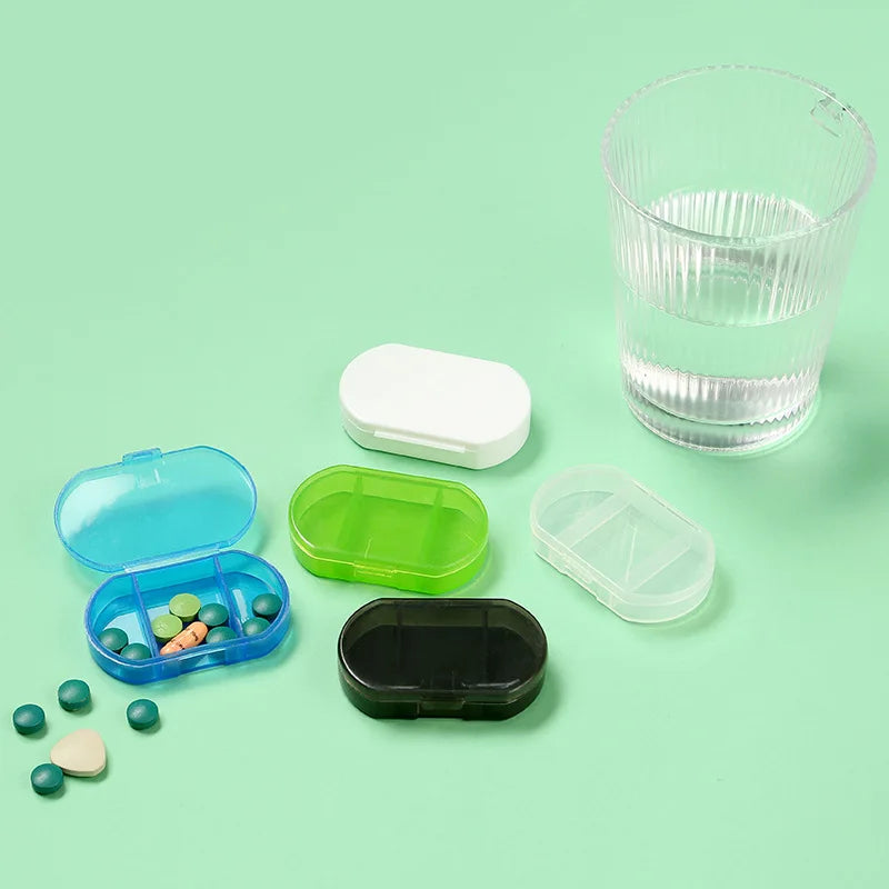 Mini Travel Pill Organizer | 2 & 3 Grid Portable Tablet Case