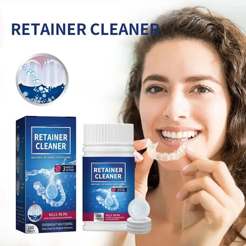 Denture Cleansing Tablets 100ct – Whitening & Fresh Breath