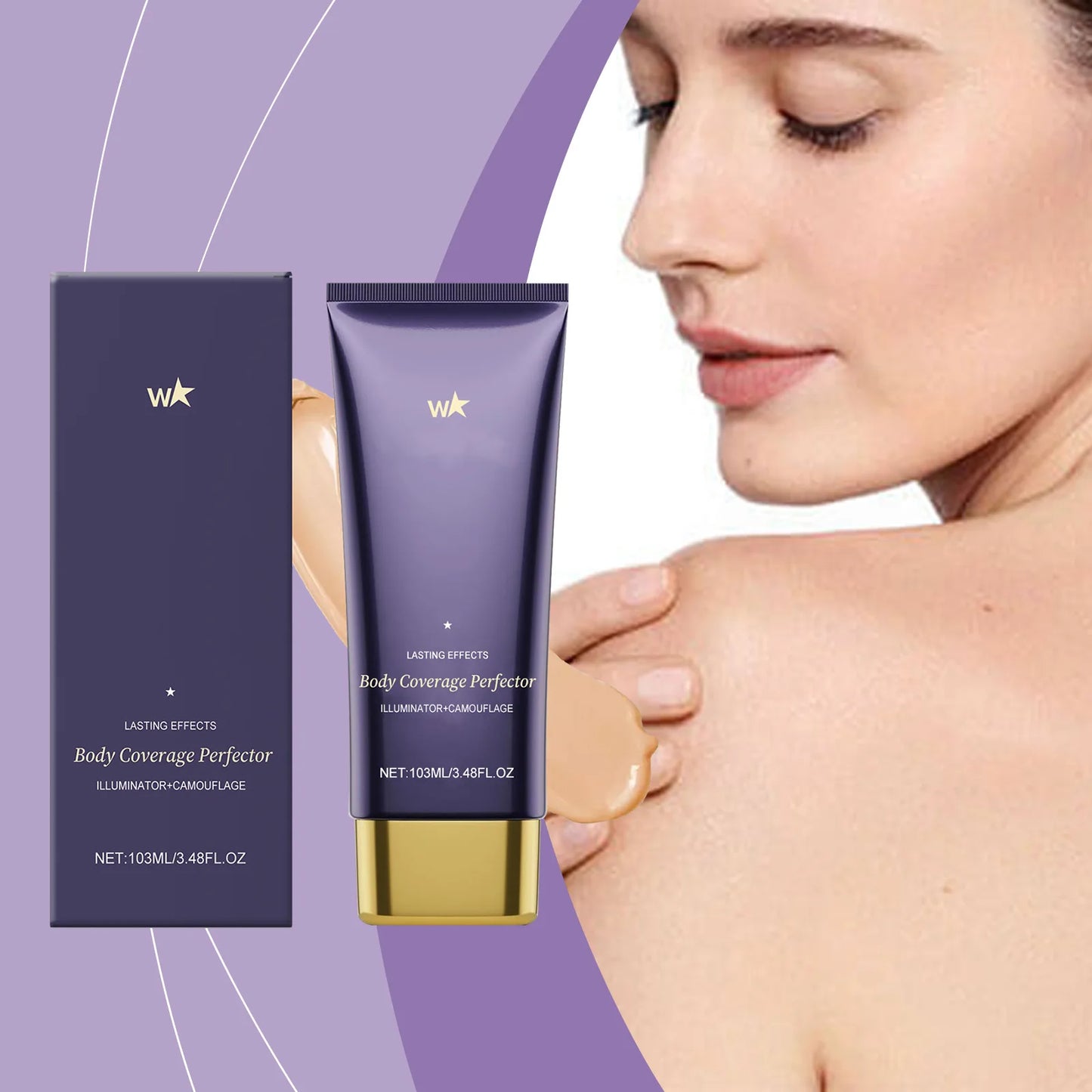 Body Coverage Perfector Long Lasting Waterproof Sweatproof Flawless Body Makeup Scars Spots Veins Tattoos Nourish Body Concealer Peaceful Pleasures Health and Wellness